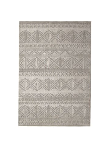 KADIMA DESIGN Waschbarer Teppich Ethno Geometrisch, Wohnzimmer schmutzabweisend in Grau