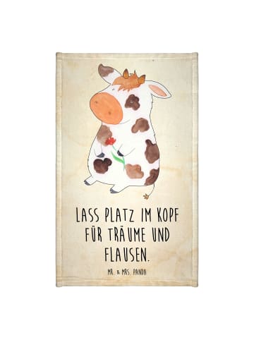 Mr. & Mrs. Panda Gästehandtuch Kuh mit Spruch in Vintage