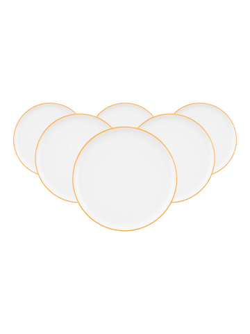 Seltmann Weiden 6er Set Frühstücksteller Sento Home Pure Lines in ø 21,4 cm in Mango Orange