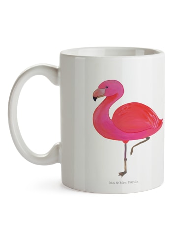 Mr. & Mrs. Panda Teetasse Flamingo Classic ohne Spruch in Weiß
