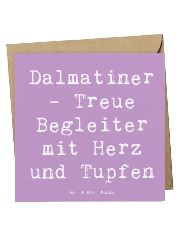 Mr. & Mrs. Panda Einladungskarte Spruch Dalmatiner Herz mit Spruch in Lavendeltraum