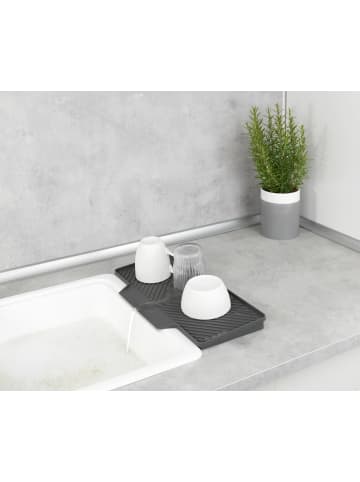 Wenko Geschirr-Abtropfmatte NELI in Grau, (B) 20 x (H) 3 x (L) 40 cm