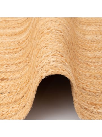 Pergamon Naturfaser Teppich Jute Salsa Uni in Beige