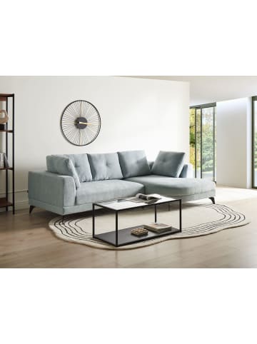 Beliani Ecksofa MARUM in Blau/Schwarz - (W) 262 x (H) 88 x (L) 151 cm