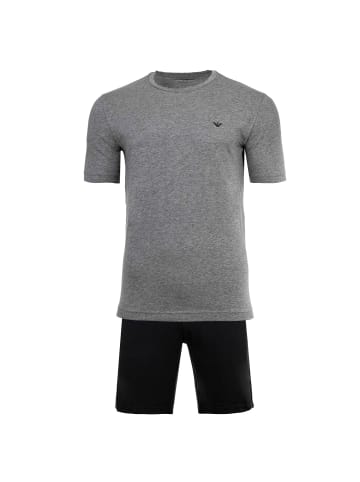 Emporio Armani Pyjama 1er Pack in Grau/Schwarz