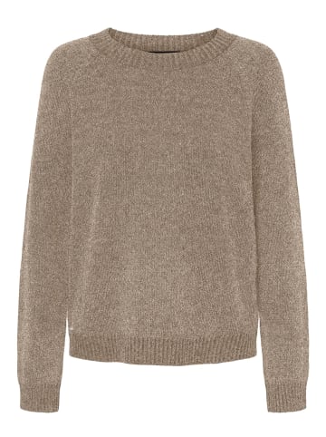 Vero Moda Strickpullover in Silver Mink