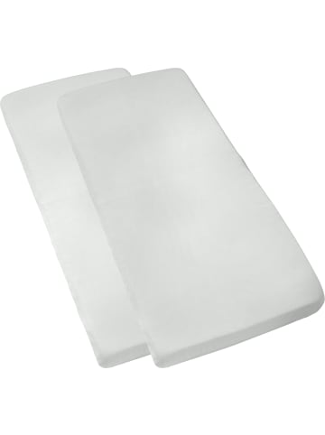 Erwin Müller Single-Jersey Kinder-Spannbettlaken im 2er-Pack Murnau in silber