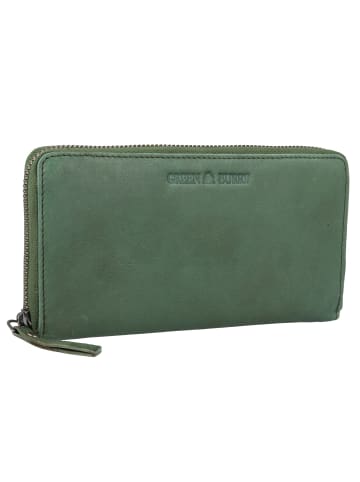 Greenburry Vintage Washed Geldbörse Leder 19 cm in emerald green