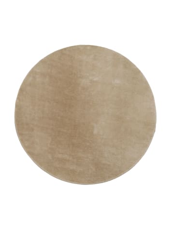 KADIMA DESIGN Teppich Kurzflor waschbar Unifarben Wohnzimmer in Natur