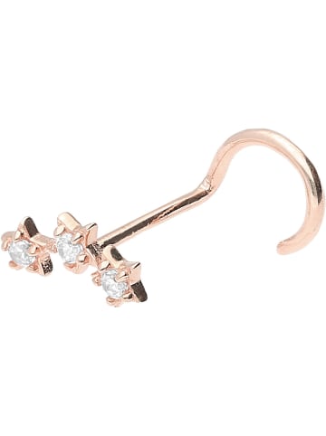 PIERCINGLINE 18 Karat Nasenstecker "3 Kristallsterne" in 750er Rosegold