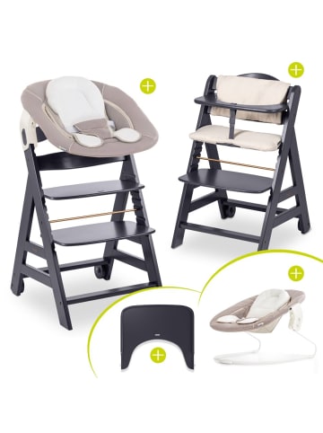 Hauck Beta Plus Dark Grey 5-tlg. Newborn Set - in grau,beige