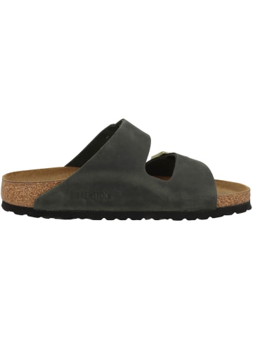 Birkenstock Pantolette Arizona geöltes Nubukleder schmal in gruen