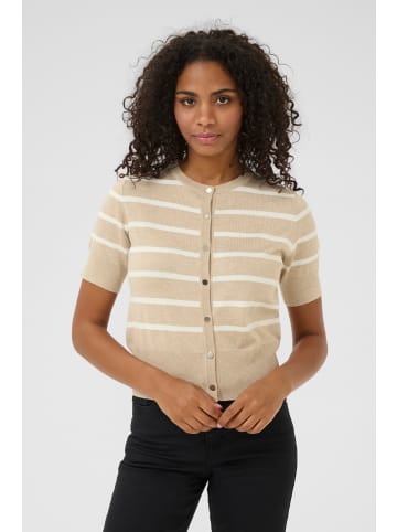 Kaffe Strickjacke KAlizza Regular fit in Feather Grey Mel./Chalk Stripe
