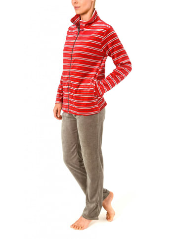 NORMANN Hausanzug Homewear Nicky Velvet - 15699 in rot
