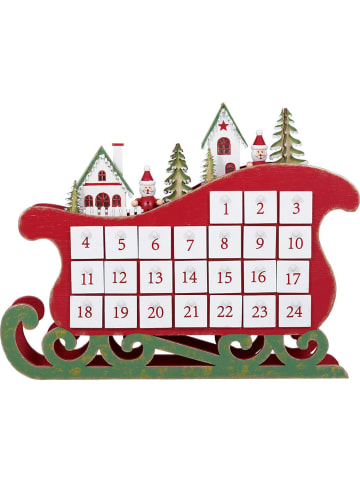 Greengate Adventskalender Schlitten Leonora in Rot