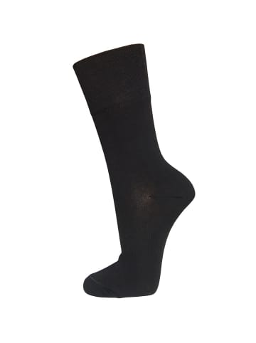 ewers 1er Pack Socken Uni ohne Gummirand in schwarz