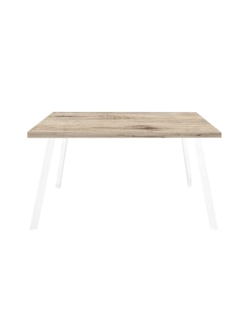 58 aufm Kessel ESSZIMMERTISCH rechteckig Ediva 2 140 x 90 x 75 Esstisch Weiß/Sandeiche