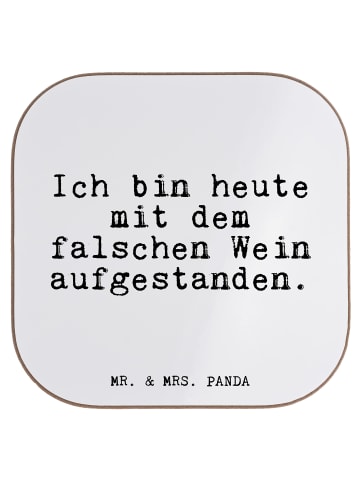 Mr. & Mrs. Panda Untersetzer Ich bin heute mit... mit Spruch in Weiß