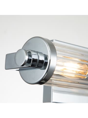 Licht-Erlebnisse Wandlampe (B)40.7 x (H)11.5 cm in Chrom poliert TransparentChrom poliert Transparent