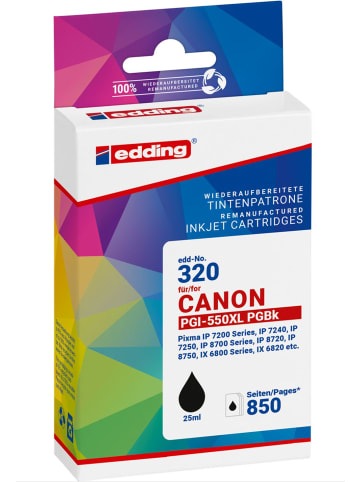 edding Tintenpatrone ersetzt Canon PGI-550 black (Text)