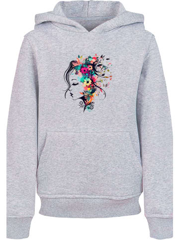 F4NT4STIC Hoodie Silhouette Bunte Blumen in grau meliert