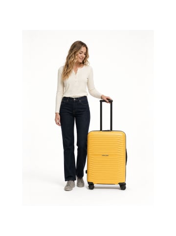 Stratic Shine 4 Rollen Trolley 66 cm mit Dehnfalte yellow