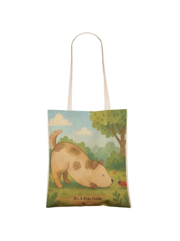 Mr. & Mrs. Panda shopping bag Hund Marienkäfer Design ohne Spruch in Weiß