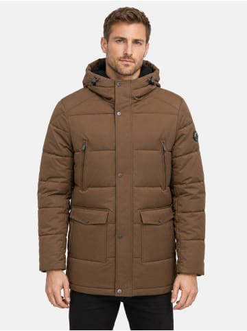 Winterjacke "A823" - mit Kapuze - in Braun