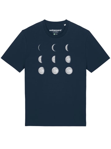 wat? Apparel T-Shirt Moonphases in Dunkelblau