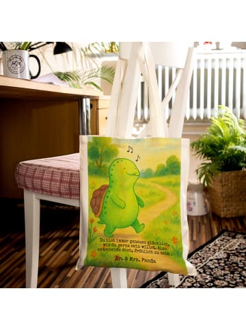 Mr. & Mrs. Panda Shopping Tasche Schildkröte Pfeifen Design mit ... in Weiß