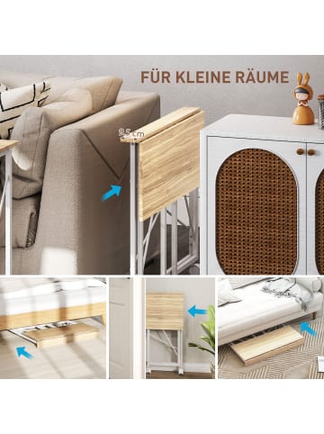 HOMCOM Klappbarer Schreibtisch-80L x 40B x 75H cm-Naturholz