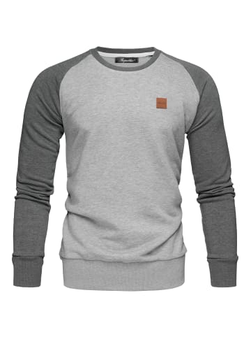 REPUBLIX Pullover ADAM in Hellgrau/Anthrazit