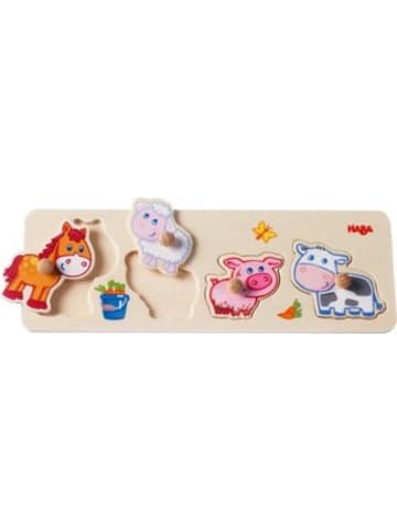 HABA Sales GmbH & Co.KG Spiel - Greifpuzzle Bauernhof-Tierkinder (Kinderpuzzle)