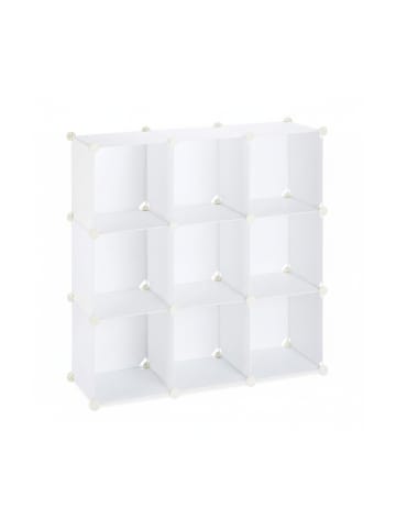 relaxdays Regalsystem in Weiß - (B)95x (H)95 x (T)32 cm