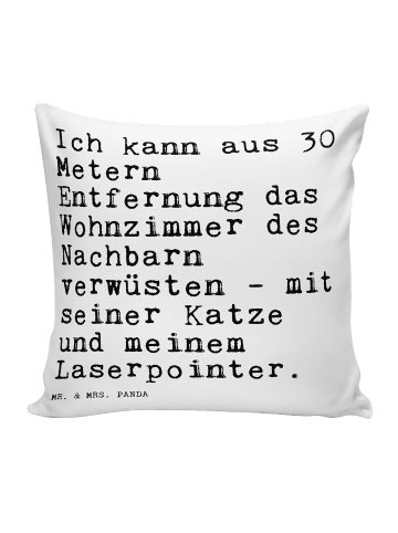 Mr. & Mrs. Panda Zierkissen Ich kann aus 30... mit Spruch in Weiß
