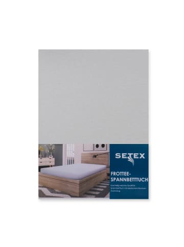 Setex Setex Frottee-Spannbettlaken in silber