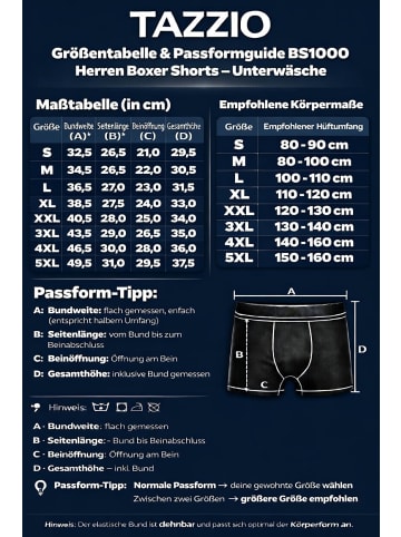 Tazzio Boxershorts 6er-Pack "BS1000" in Navy