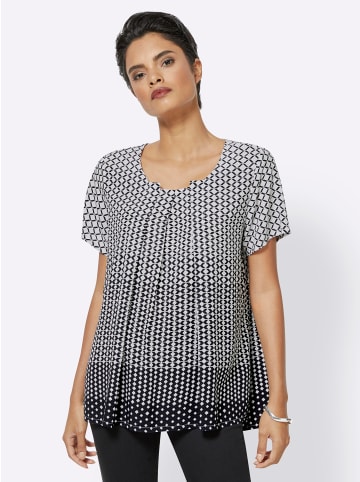 creation L Bluse in schwarz-weiß