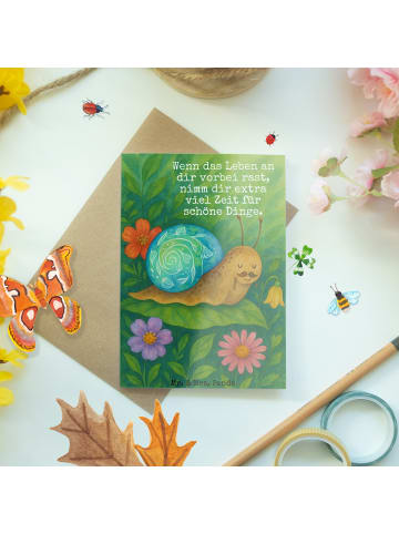 Mr. & Mrs. Panda Beileidskarte Schnecke Sir Design mit Spruch in Weiß