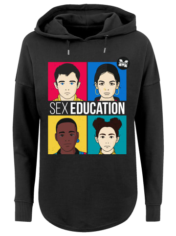 F4NT4STIC Oversized Hoodie Sex Education Teen Illustrated Netflix TV Series in schwarz