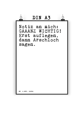 Mr. & Mrs. Panda Bild Notiz an mich: GAAANZ... mit Spruch in Weiß