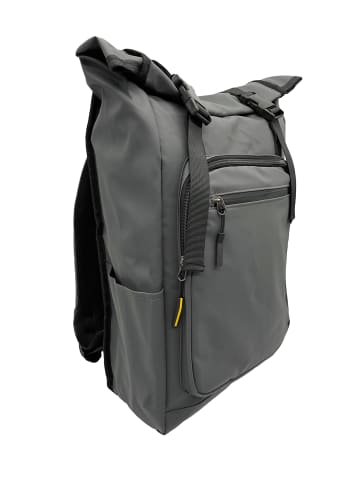 EGOMAXX Toploader Rucksack Rolltop City Backpack in Grau