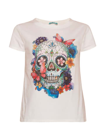 TOOCHE Shirt & Top "Blumenkopf" in Weiß