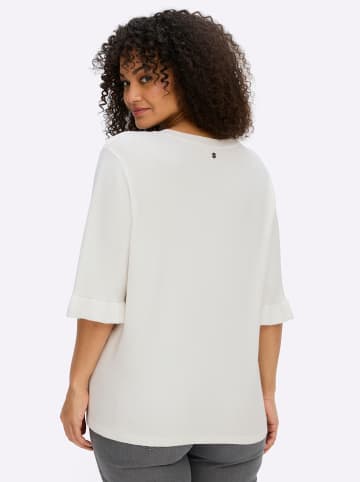 sheego Kurzarm-Pullover in ecru