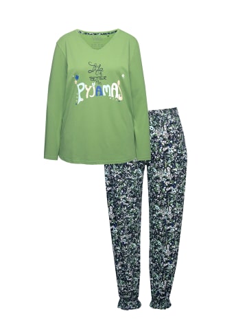 Ulla Popken Pyjama in moosgrün