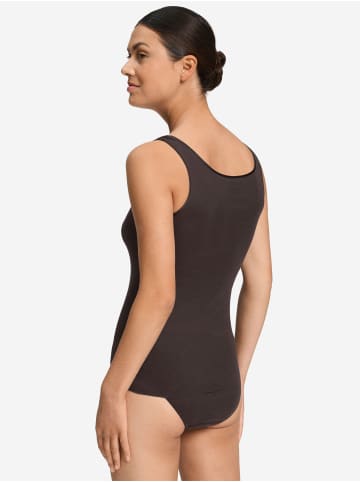 Hanro Tanktop Cotton Seamless in dark mocha