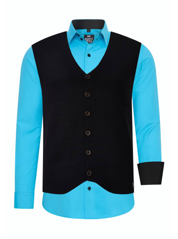 Rusty Neal Hemd mit Weste in Türkis