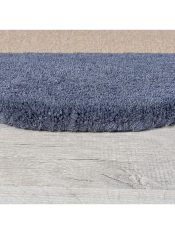 KADIMA DESIGN Wollteppich Kreis Wellenform, Wohnzimmer in Beige-Multicolor