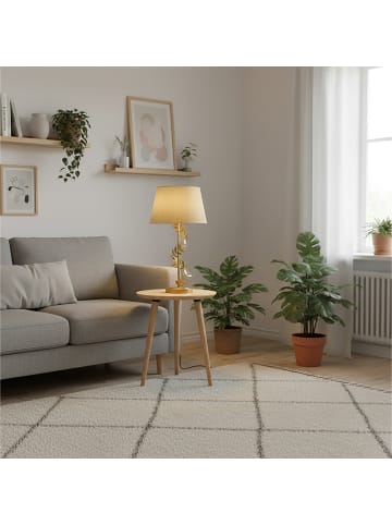 relaxdays Tischlampe in Gold - (H)55 x Ø 27 cm