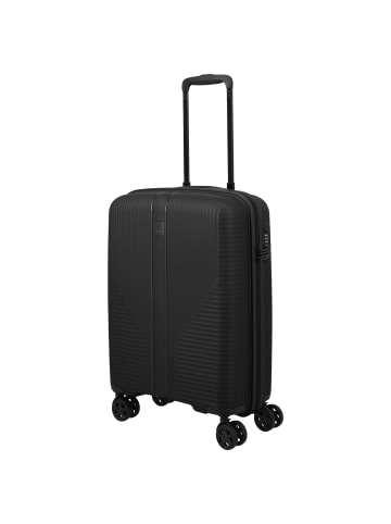 travelite Air Stripe - 4-Rollen-Kabinentrolley 55 cm (black) in schwarz